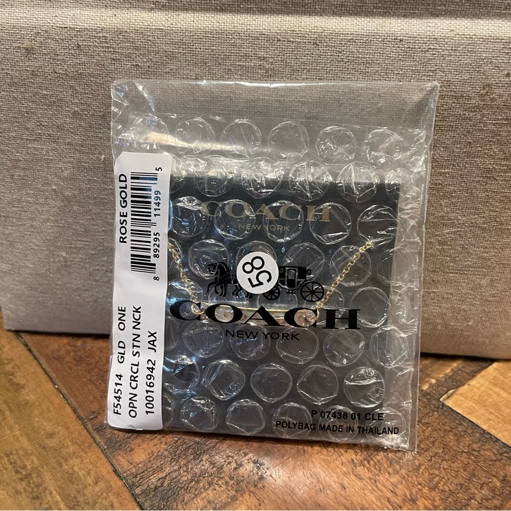 Coach | Bar Logo Necklace | Rose Gold 16”-18” NWT - Picture 3 of 5